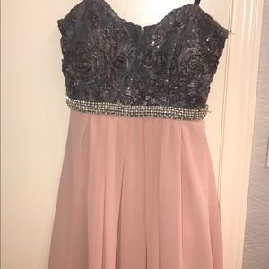 Pink and grey formal/homecoming dress!